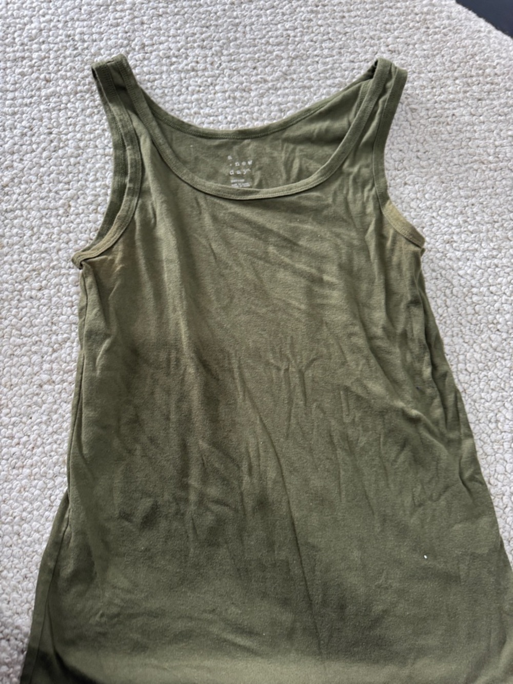 a new day Olive Scoop Neck Tank Top